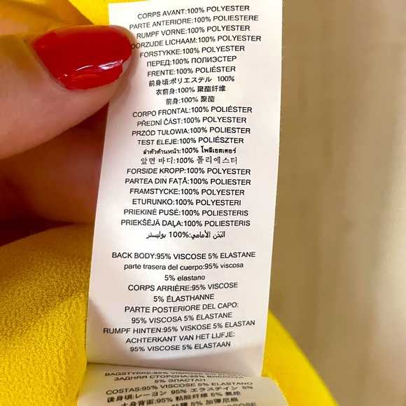 Michael Kors Yellow Double Layer Front V Neck Hi Low Tank Top Sz S - Picture 5 of 8